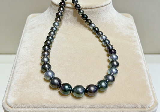 High quality candy color seawater Akoya pearls necklace