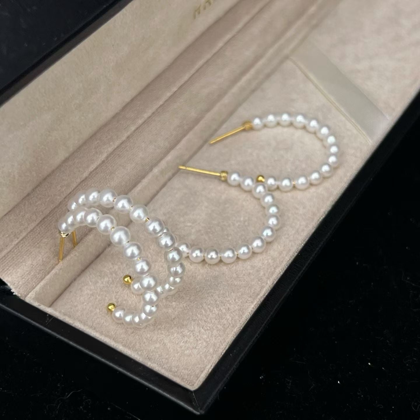 High quality aurora white color freshwater pearls earrings