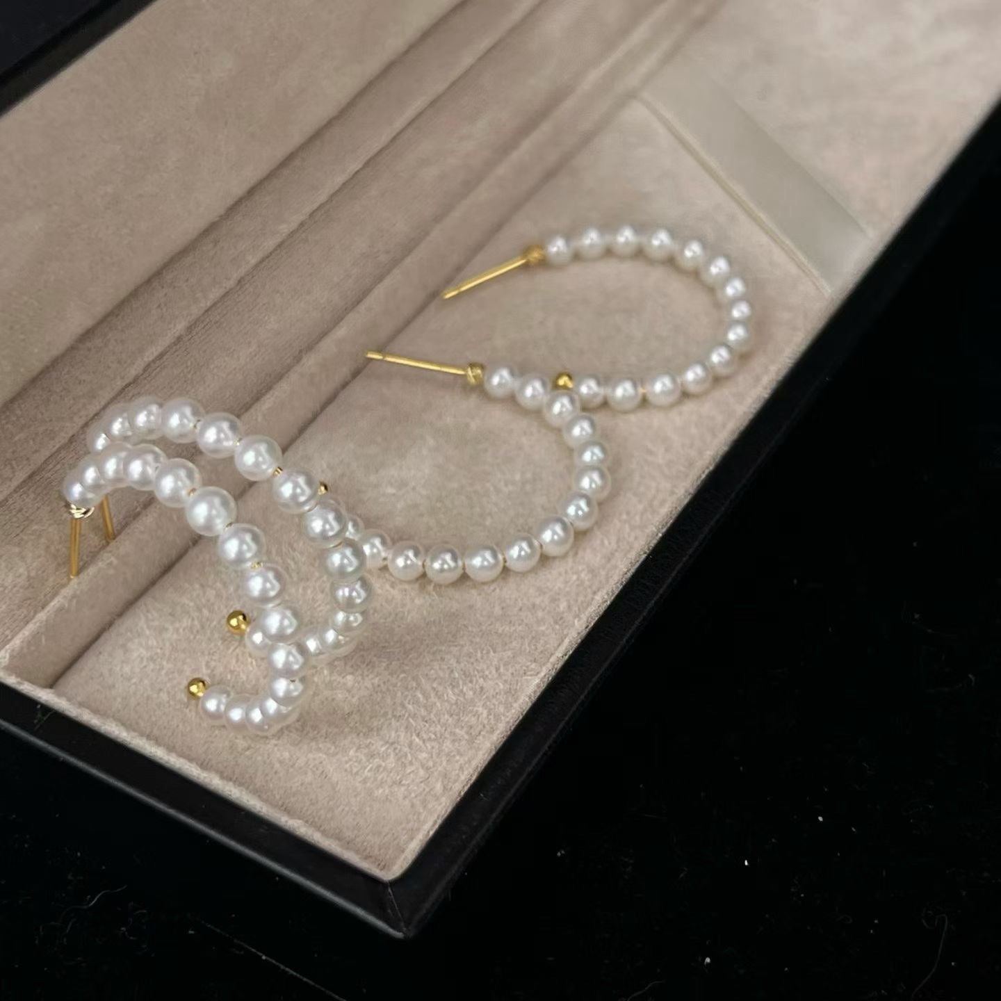 High quality aurora white color freshwater pearls earrings