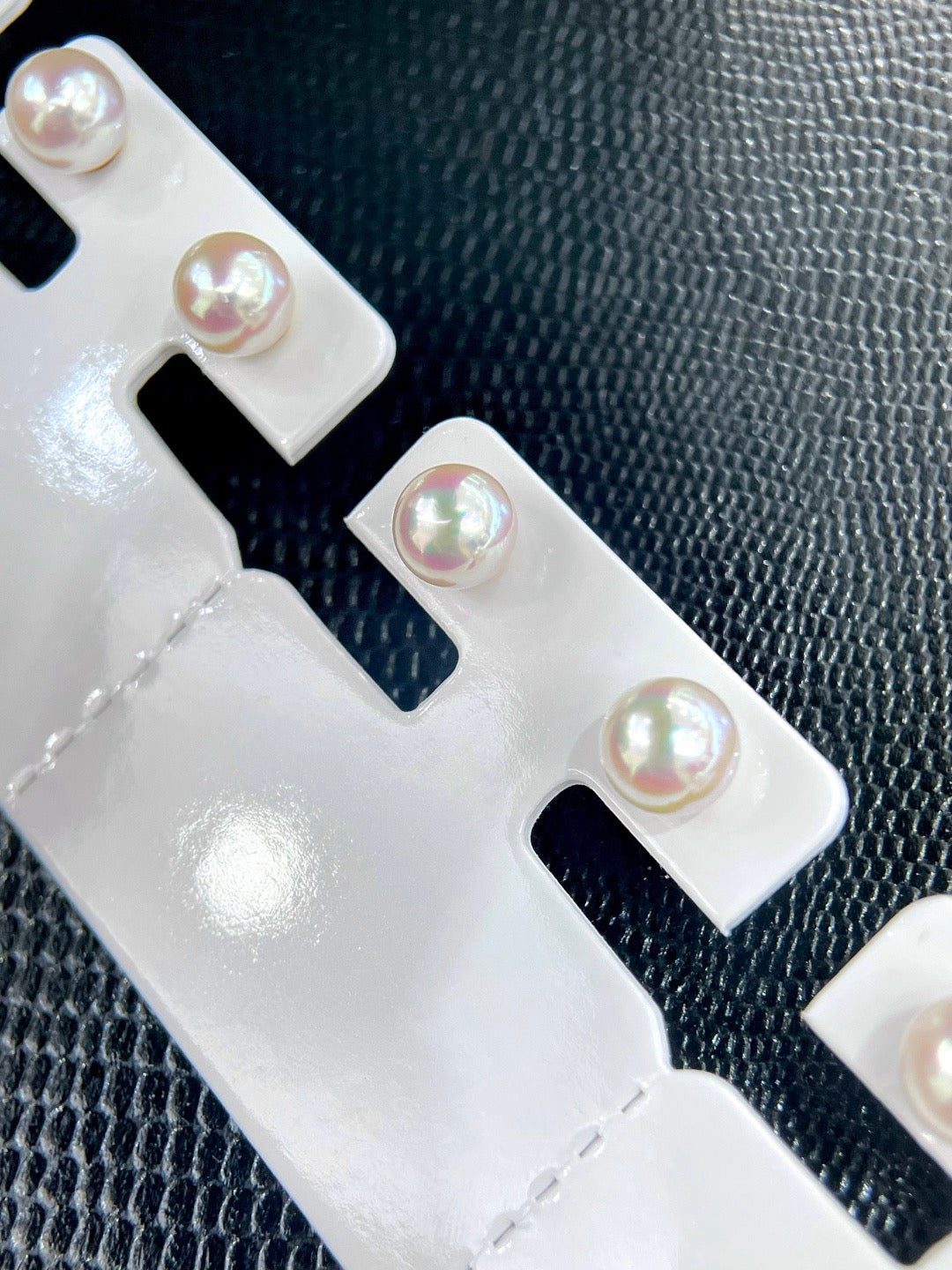 High quality Sakura pink color seawater akoya pearls earrings studs