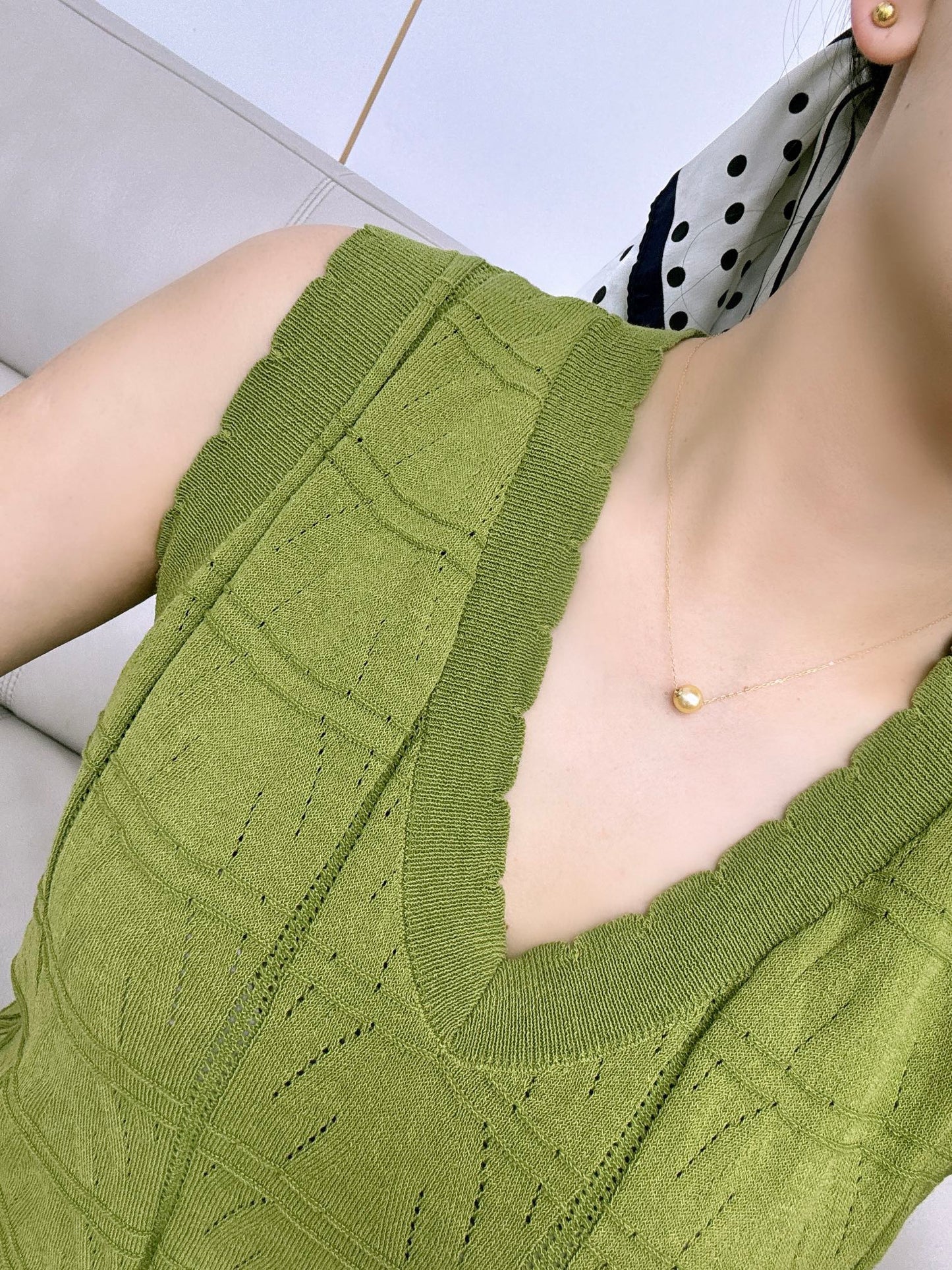 High quality medium gold color Golden southsea pearl pendant