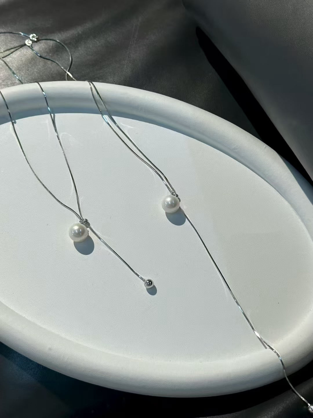 High quality aurora white color Edison pearl necklace