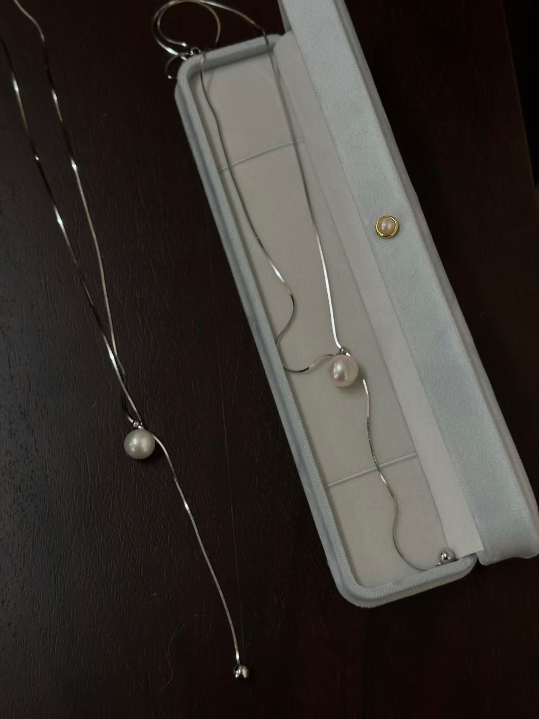 High quality aurora white color Edison pearl necklace