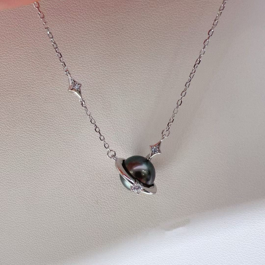 High quality malachite green color Tahitian pearls pendant