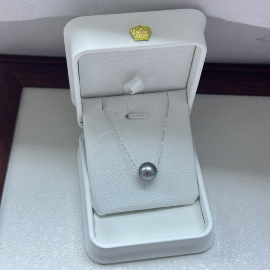 High quality “lulutong”platinum grey color Tahitian pearl pendant
