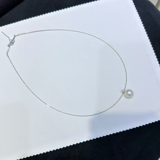 High quality aurora white color Edison pearl necklace