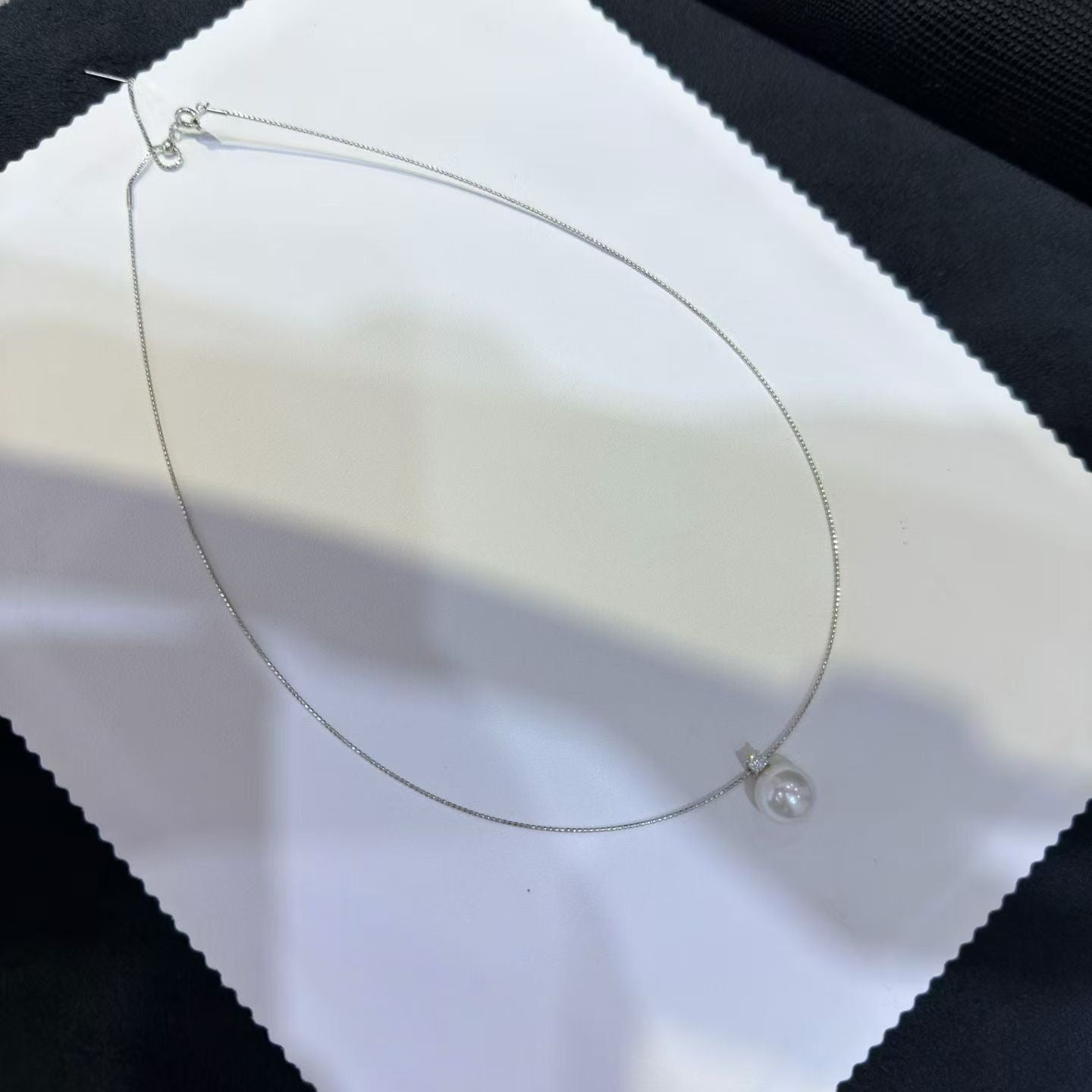 High quality aurora white color Edison pearl necklace