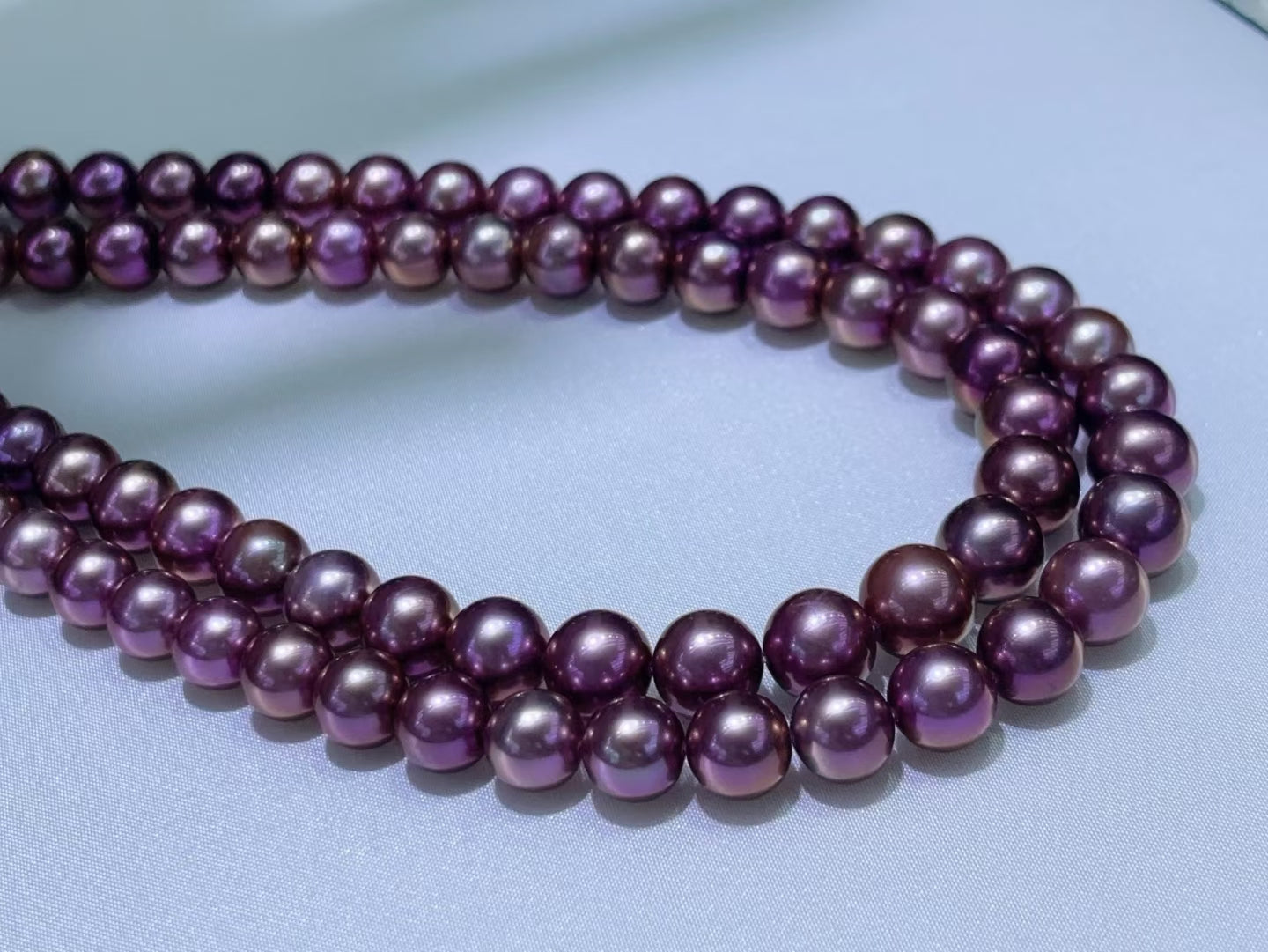 Top quality “Monster purple”color Edison pearls necklace