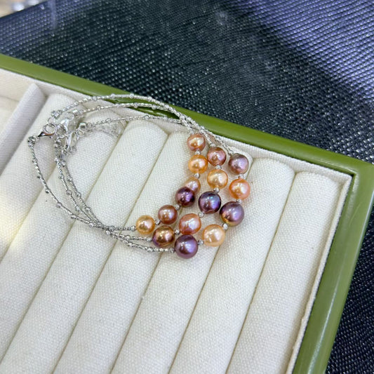 High quality candy color Edison baroque pearls bracelets