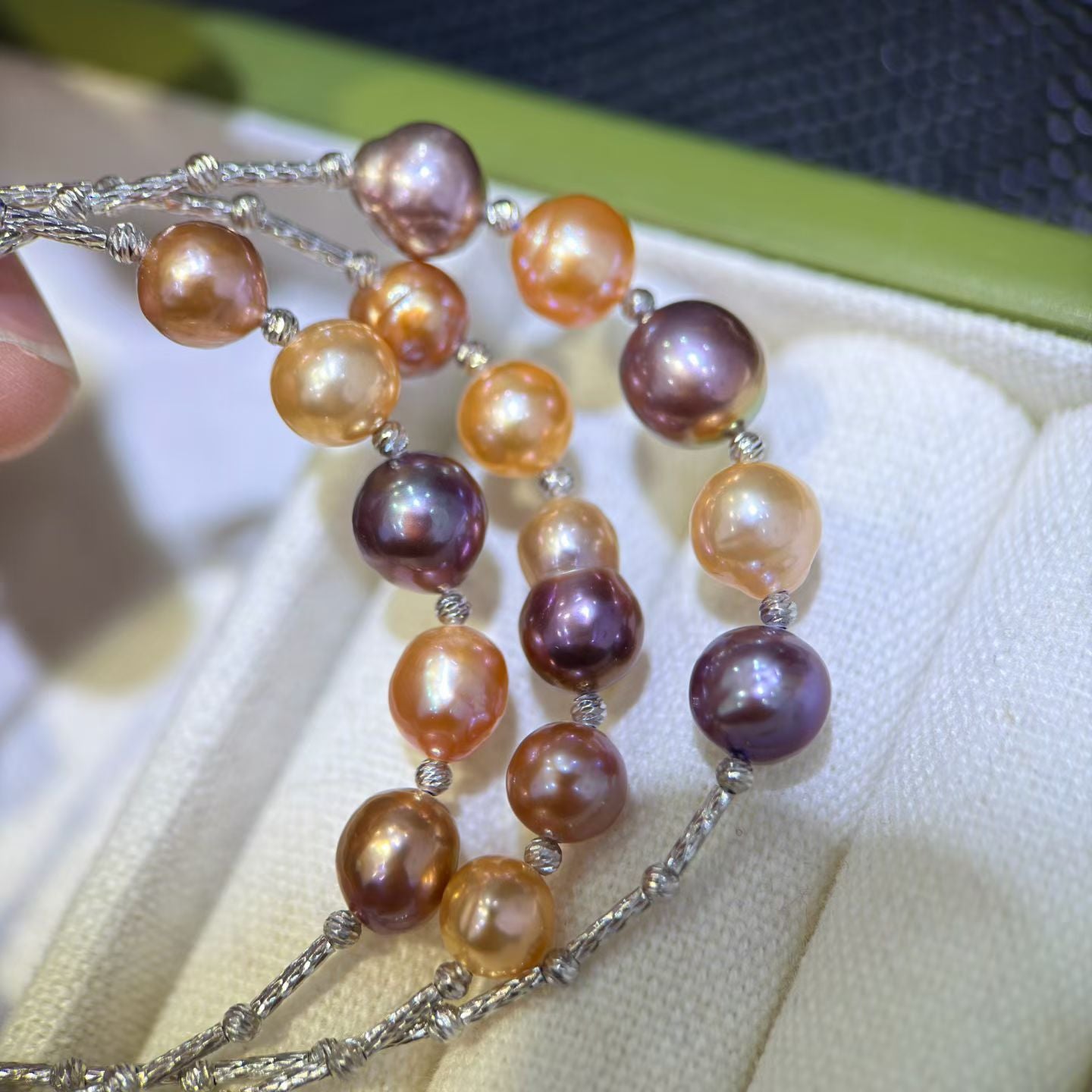 High quality candy color Edison baroque pearls bracelets