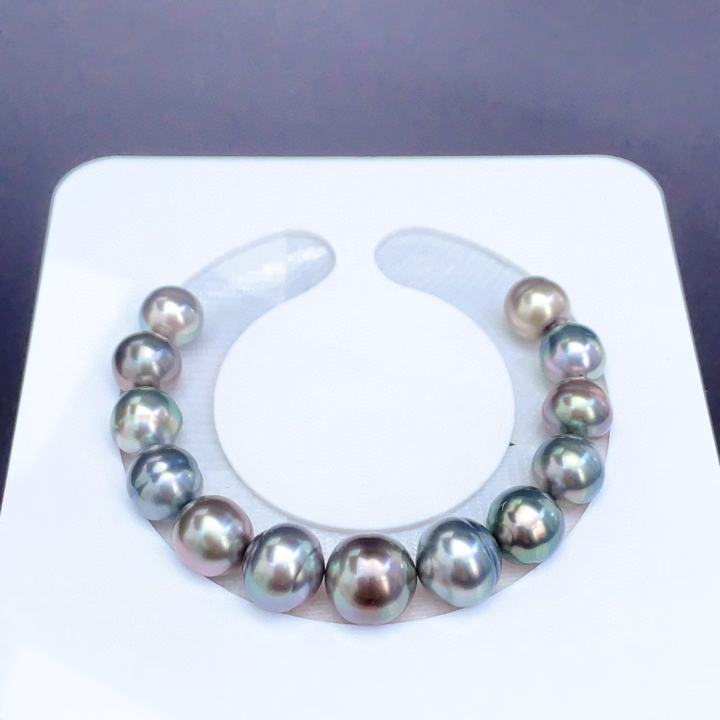 High quality Morandi color Tahitian baroque  pearls bracelet