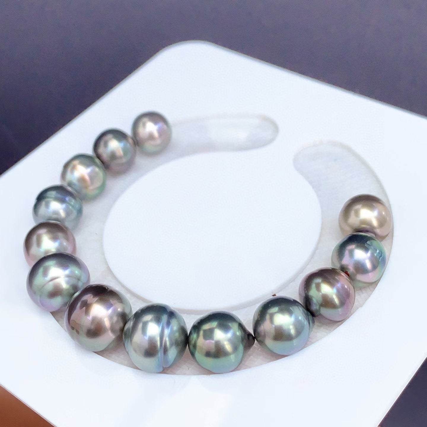 High quality Morandi color Tahitian baroque  pearls bracelet