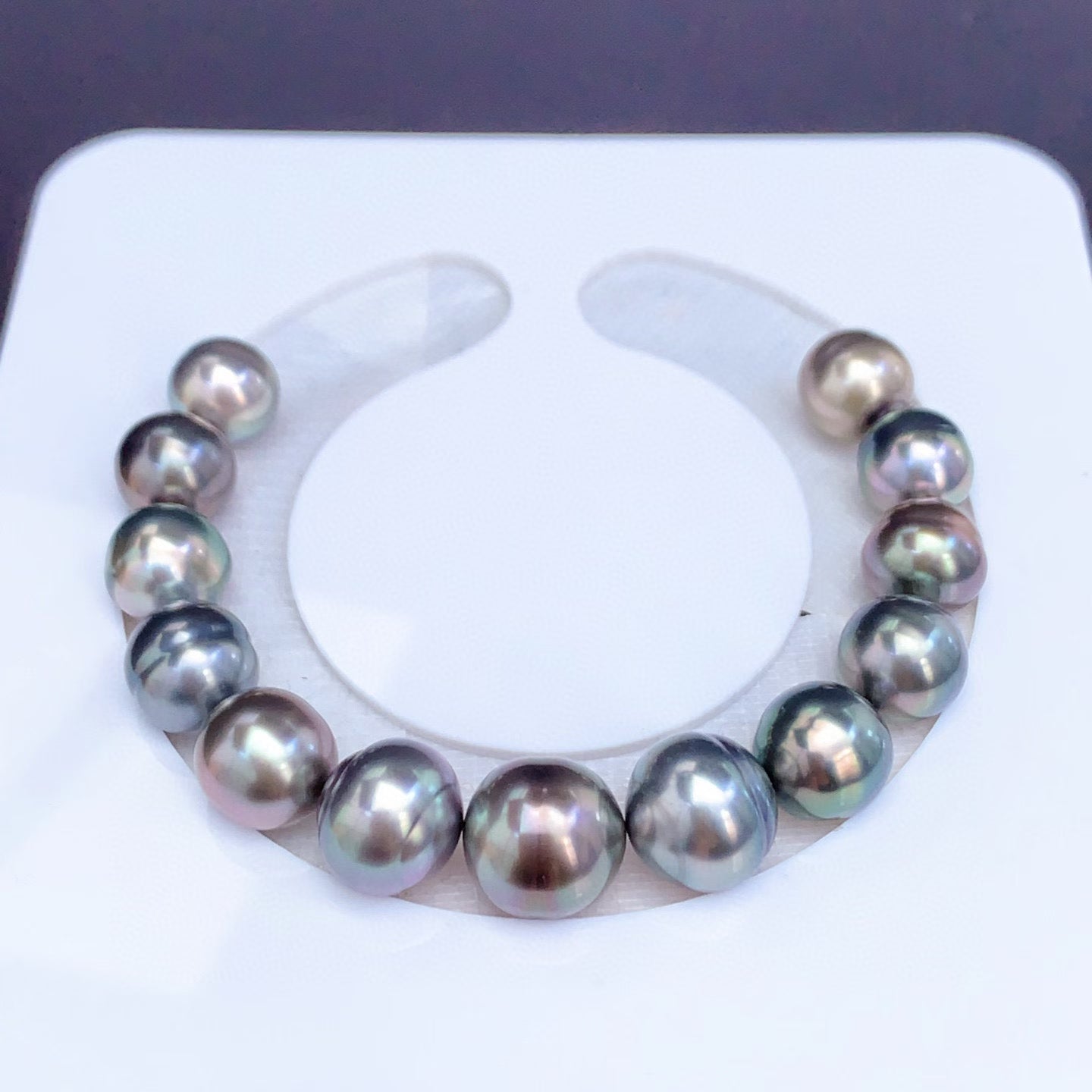 High quality Morandi color Tahitian baroque  pearls bracelet