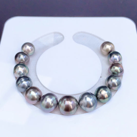 High quality Morandi color Tahitian baroque  pearls bracelet