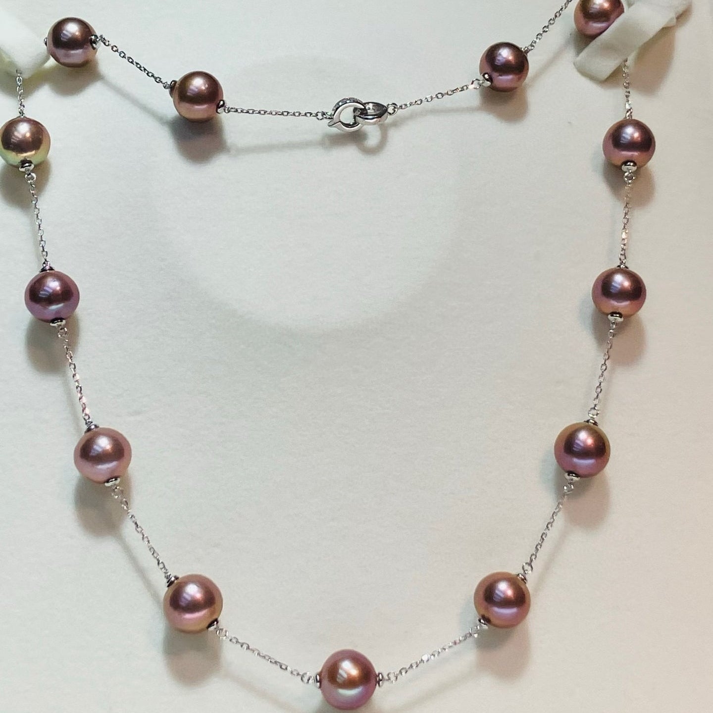 High quality  “Full Star”purple color Edison pearls necklace