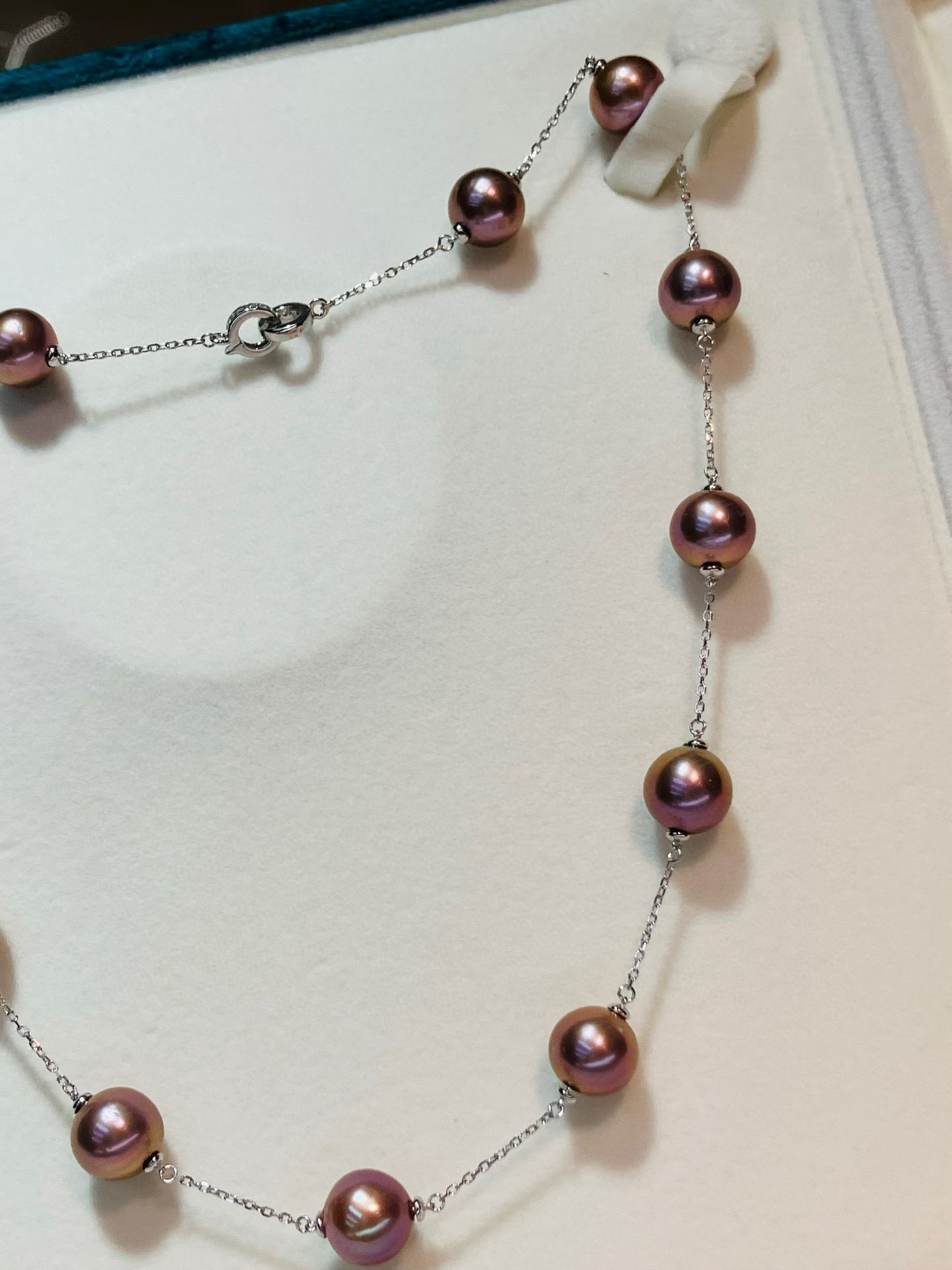 High quality  “Full Star”purple color Edison pearls necklace