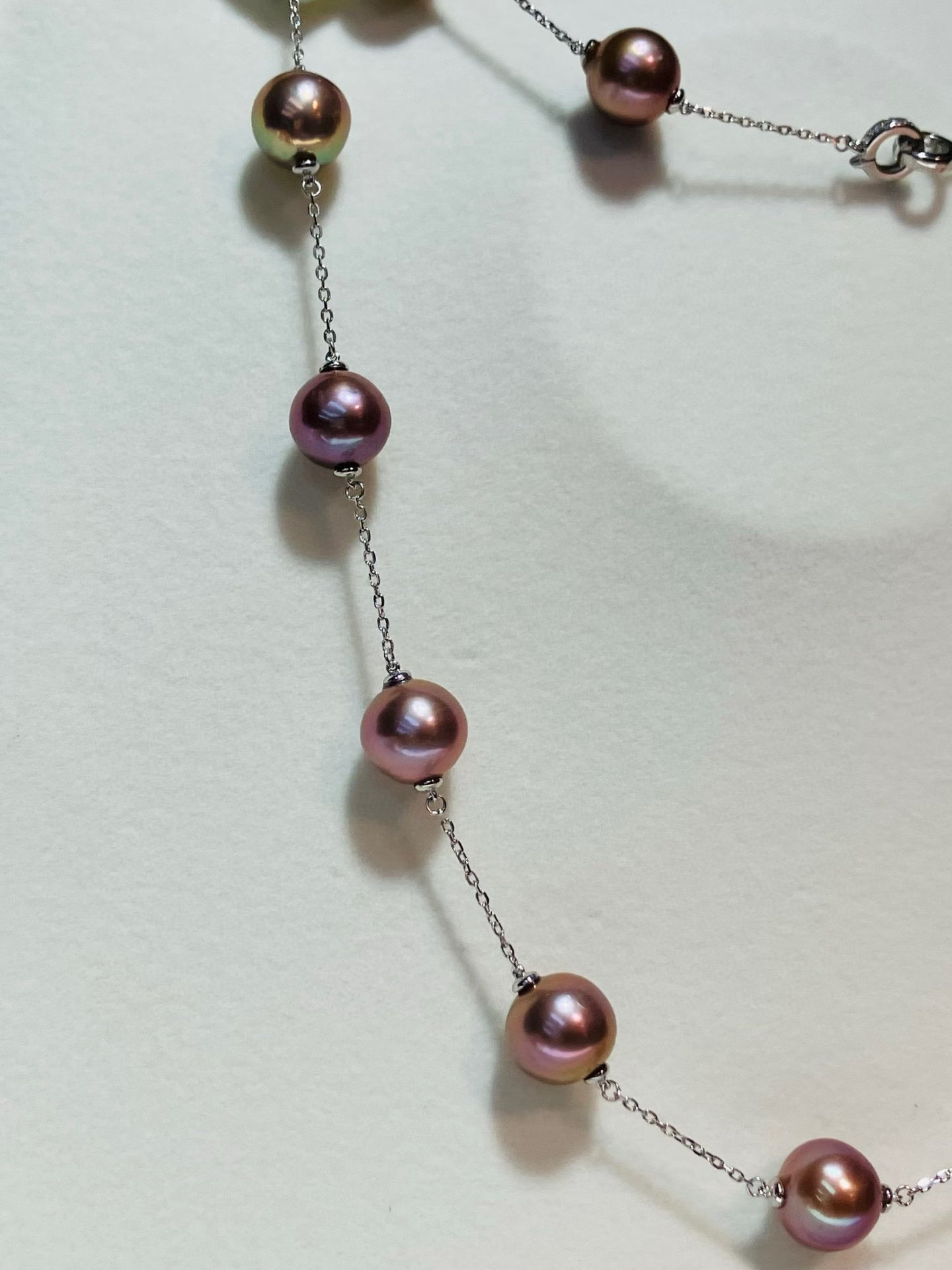 High quality  “Full Star”purple color Edison pearls necklace