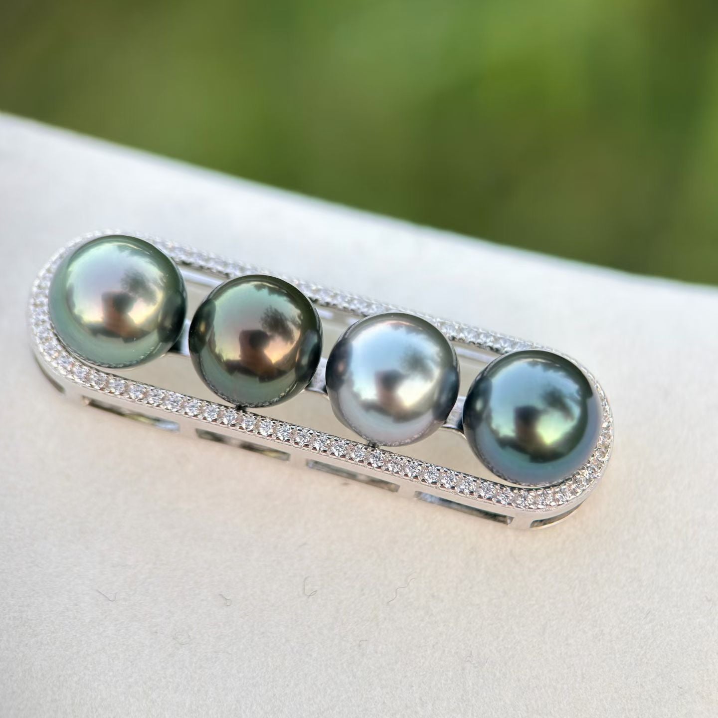 High quality aurora Morandi  color Tahitian pearls pendant