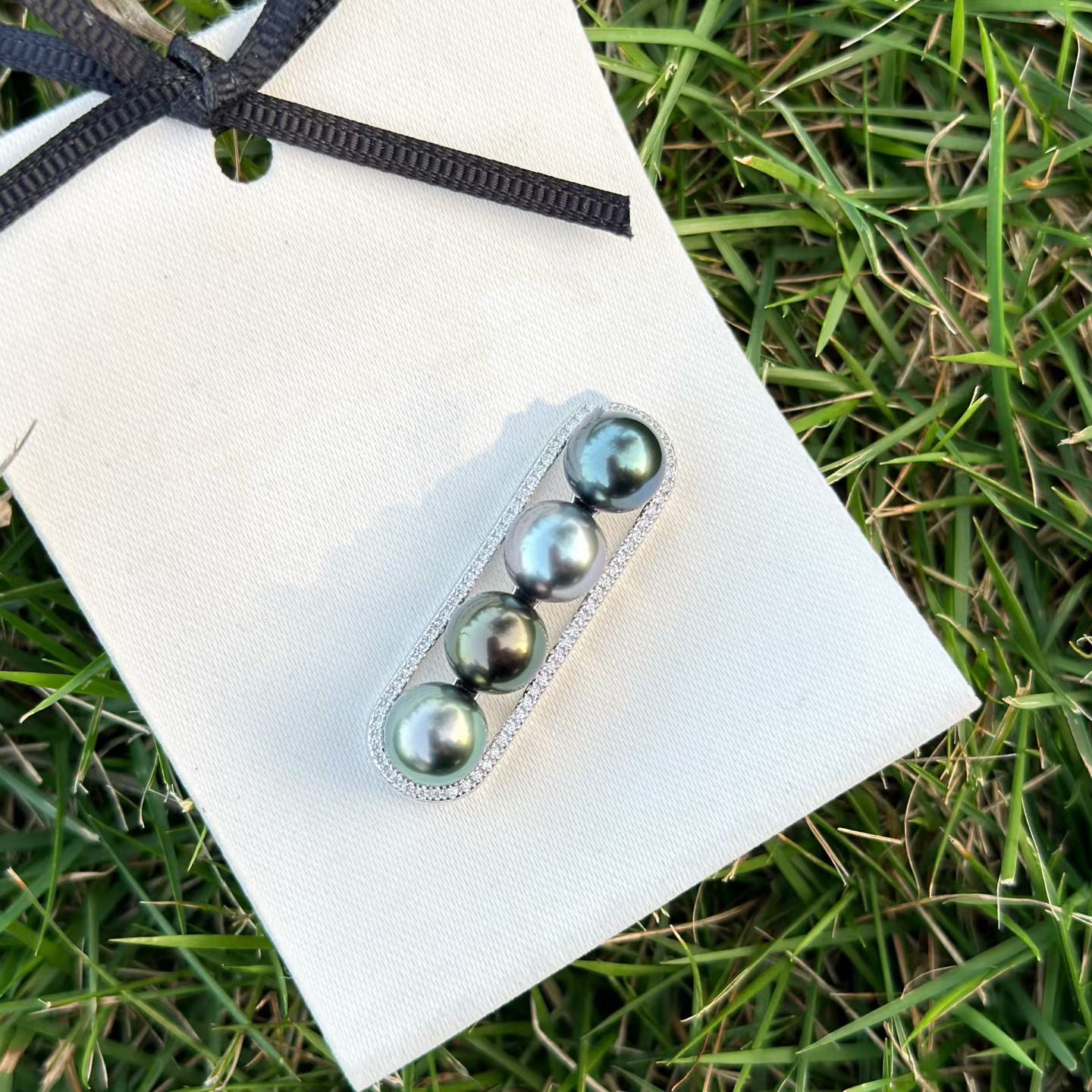 High quality aurora Morandi  color Tahitian pearls pendant