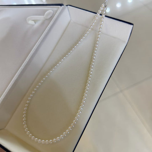 High quality aurora white color freshwater pearls baby necklaces