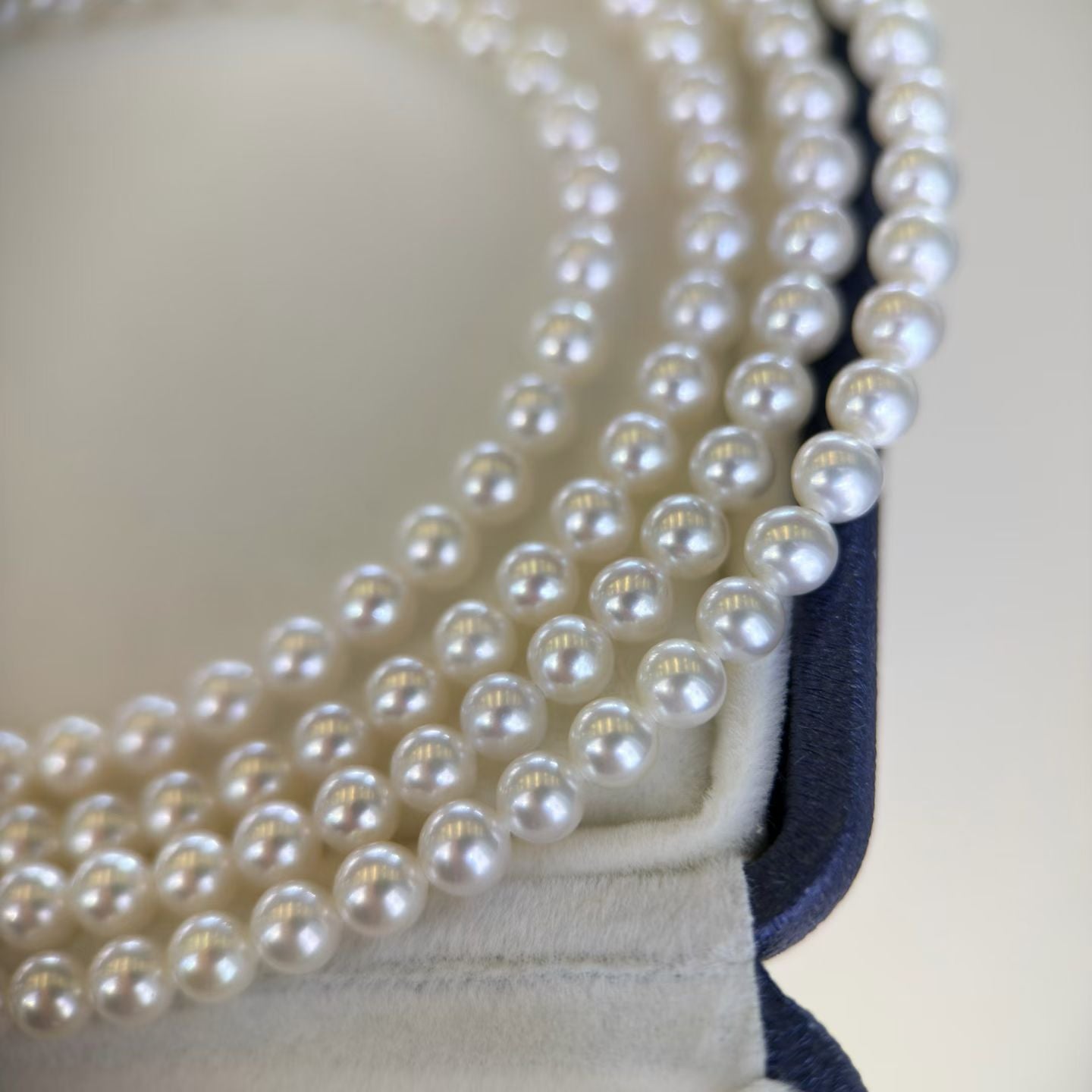 High quality aurora white color freshwater pearls baby necklaces