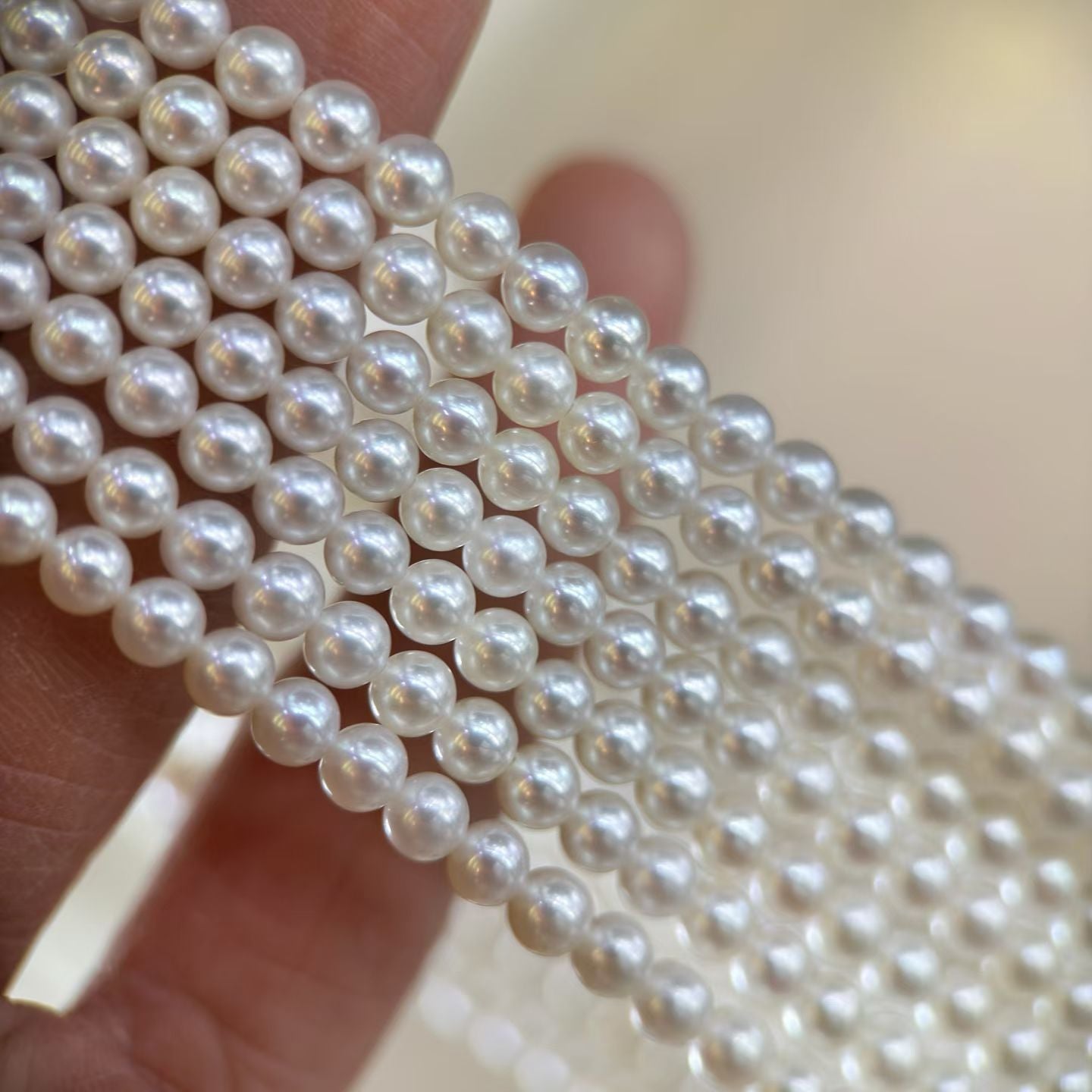 High quality aurora white color freshwater pearls baby necklaces