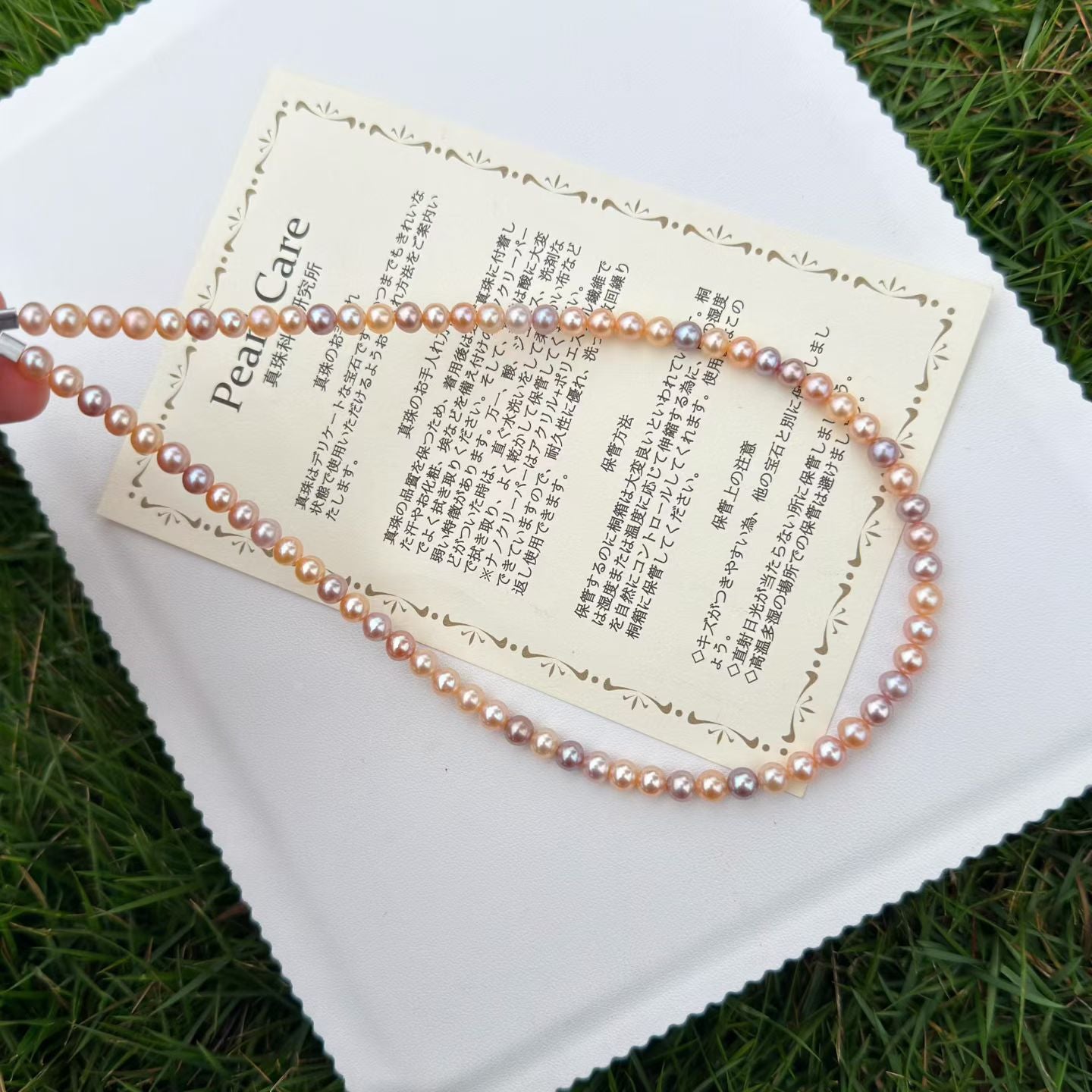 High quality aurora candy color freshwater pearls necklaces