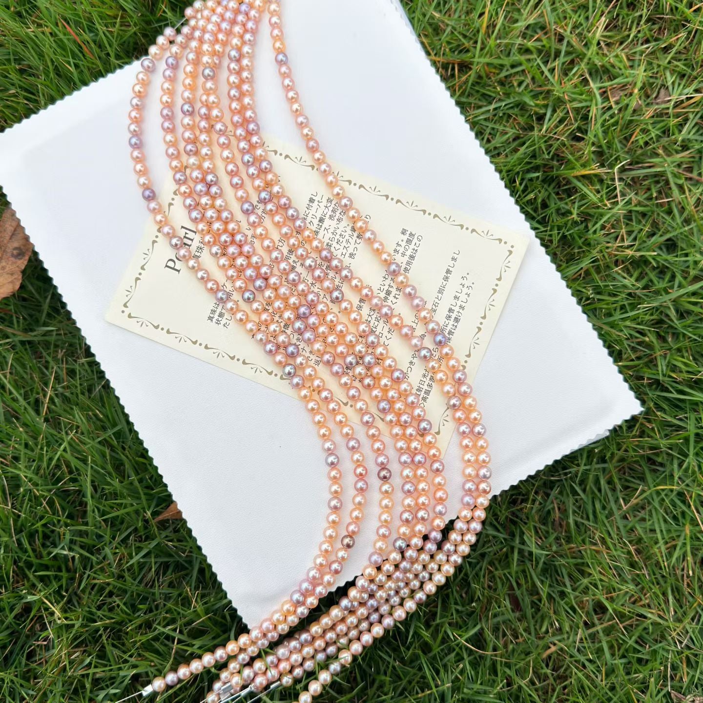 High quality aurora candy color freshwater pearls necklaces