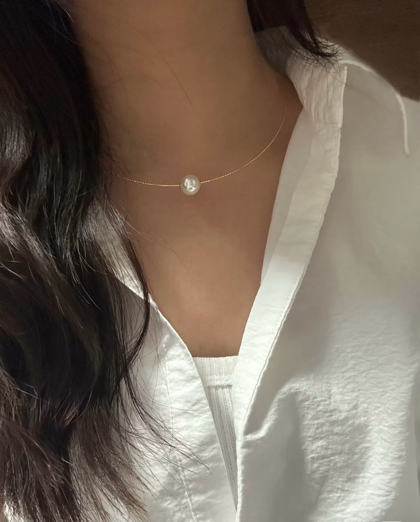 High quality aurora white color Edison pearl pendant