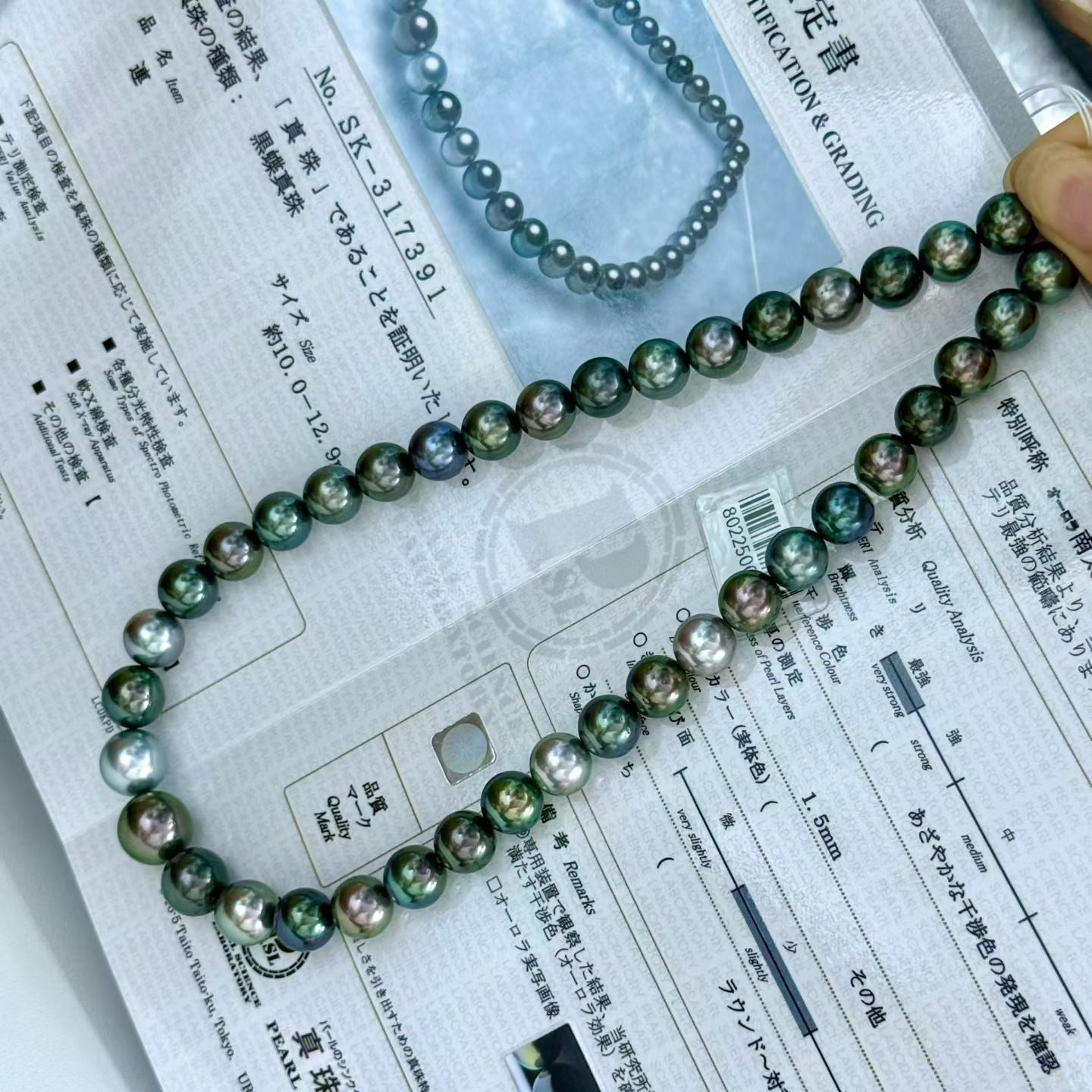 High quality Morandi color Tahitian pearls necklace