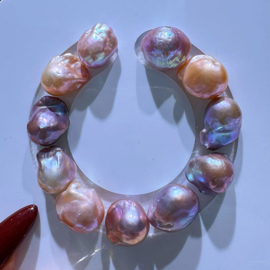 High quality candy color baroque pearls bracelet