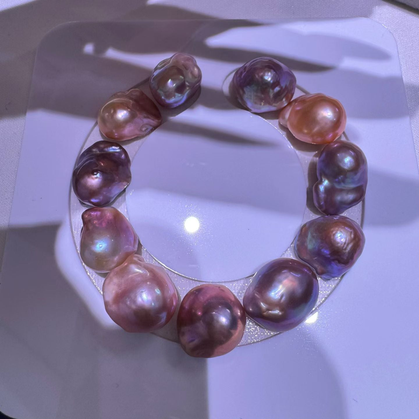 High quality candy color baroque pearls bracelet