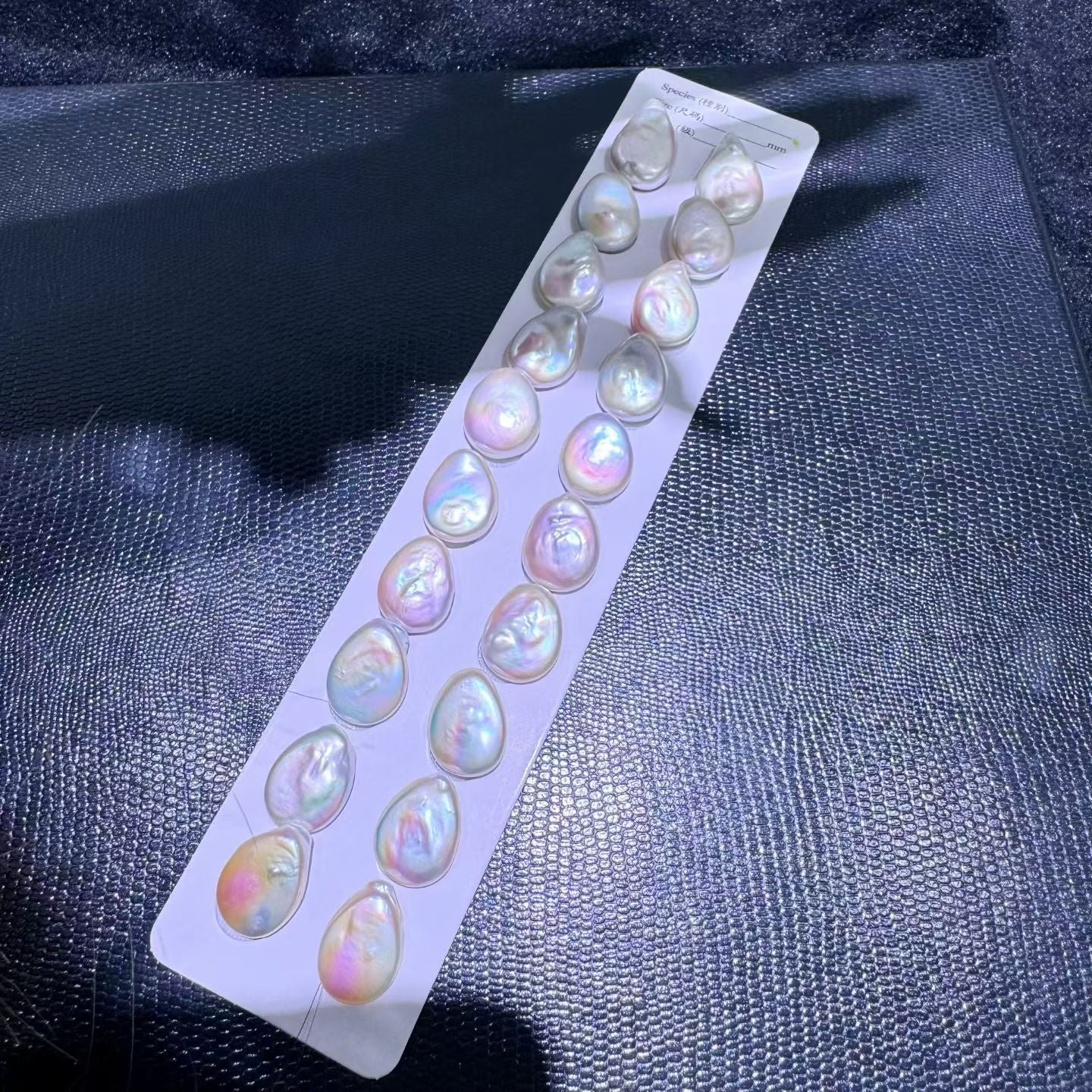 High quality aurora white color leafs shape baroque pearls earrings studs