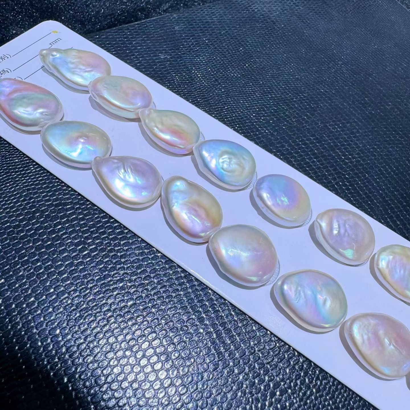 High quality aurora white color leafs shape baroque pearls earrings studs