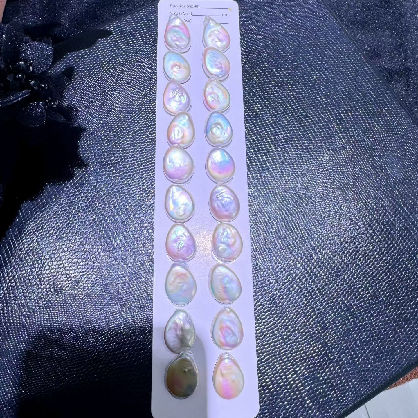 High quality aurora white color leafs shape baroque pearls earrings studs