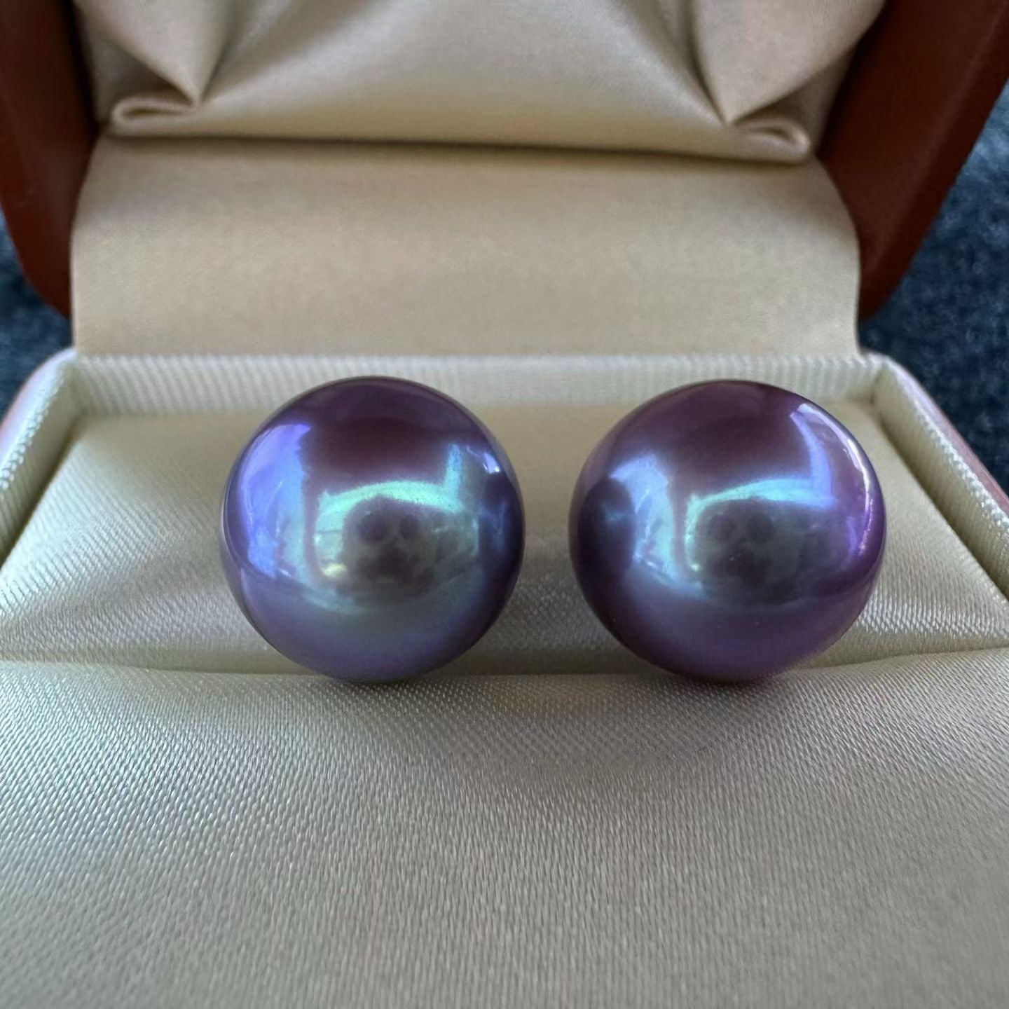 High quality monster purple color Edison pearls loose pair