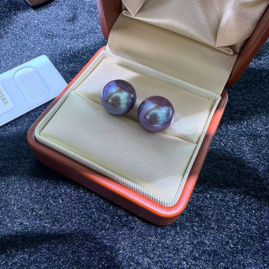 High quality monster purple color Edison pearls loose pair