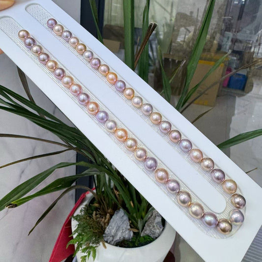 High quality candy color freshwater akoya pearls necklace