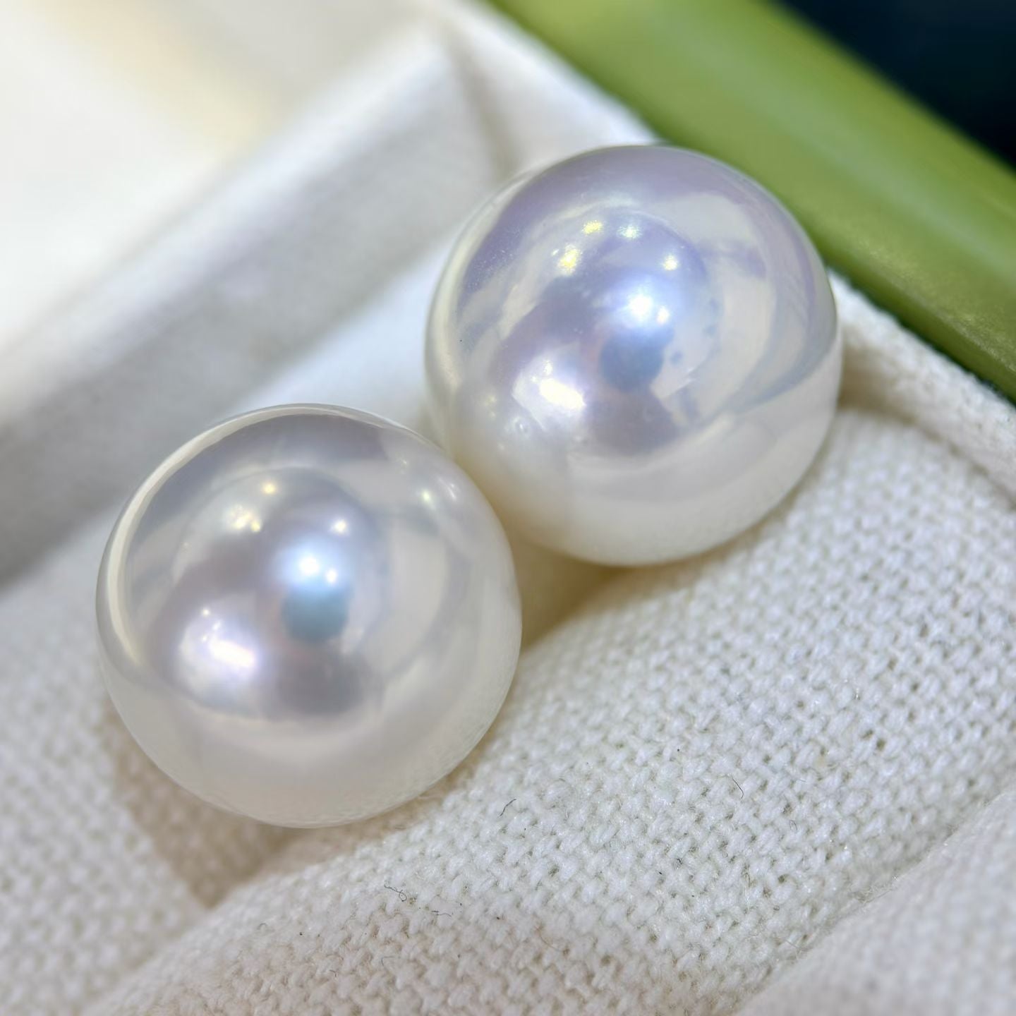 High quality aurora white color Edison pearls earrings studs