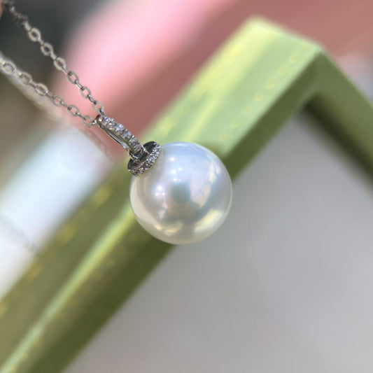 Top quality aurora white color Edison pearl pendant