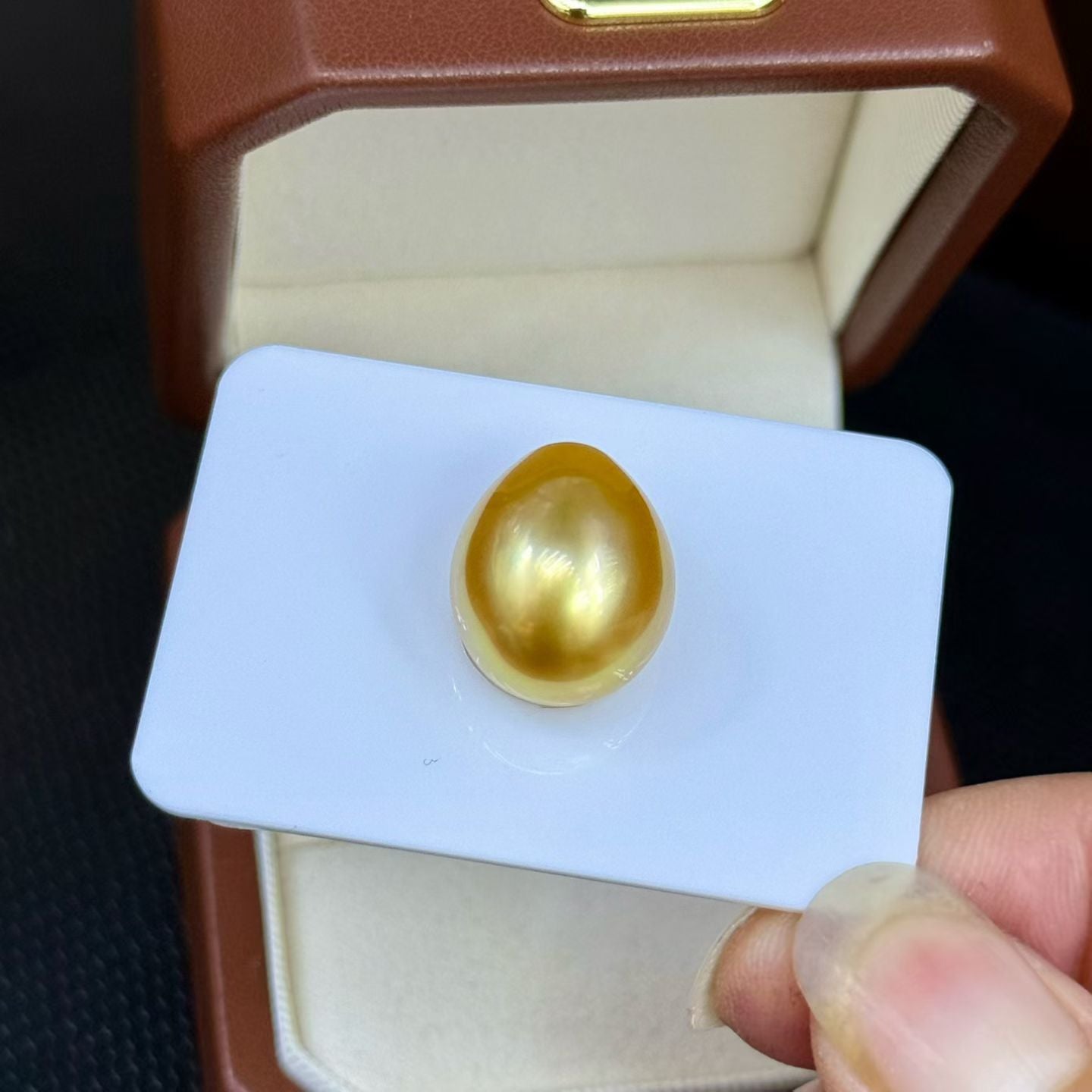 Top quality deep gold color Golden southsea teardrop baroque pearl loose bead