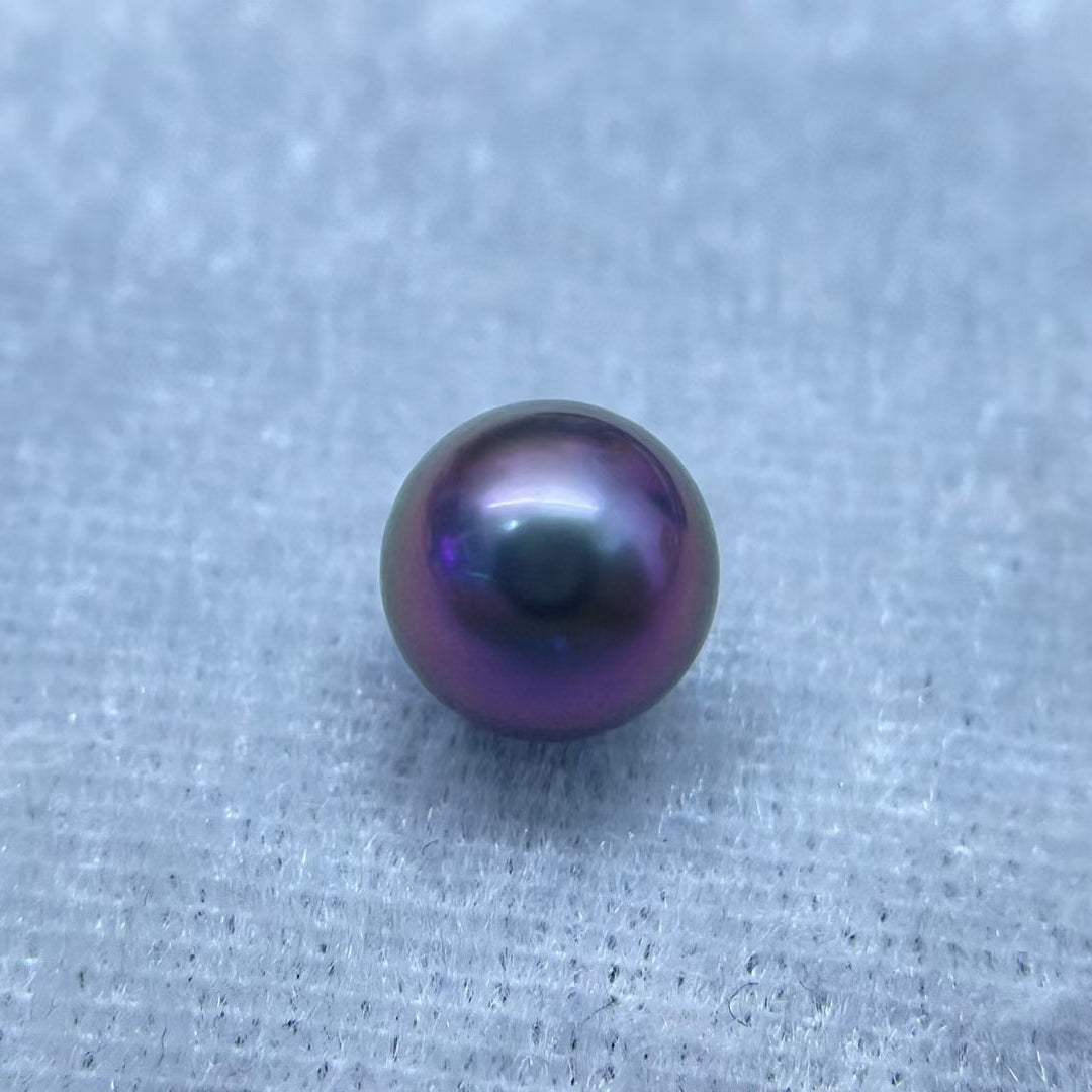 High quality rare natural malachite purple Tahitian pearl loose bead