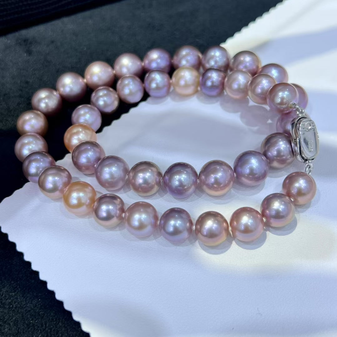 High quality candy color Edison pearls necklace