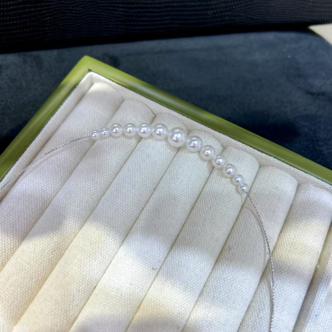 Top quality aurora white freshwater pearls necklace