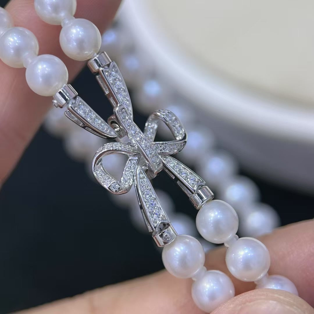 High quality aurora white color  freshwater pearls brackets