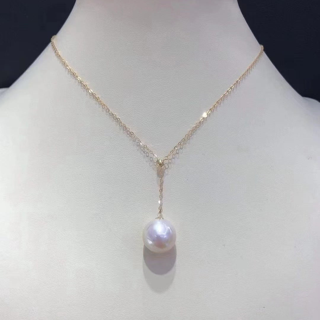 High quality aurora white color Edison pearl pendant