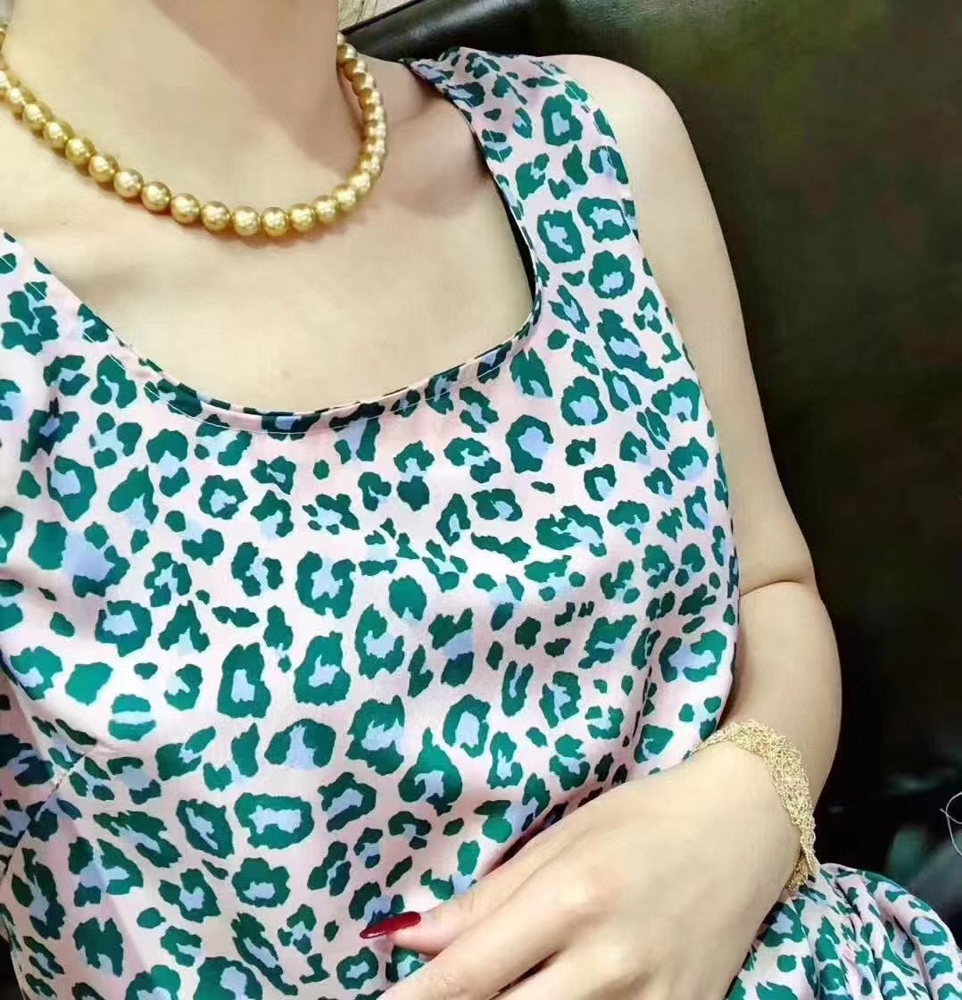 Top quality deep gold color Golden southsea pearls necklace