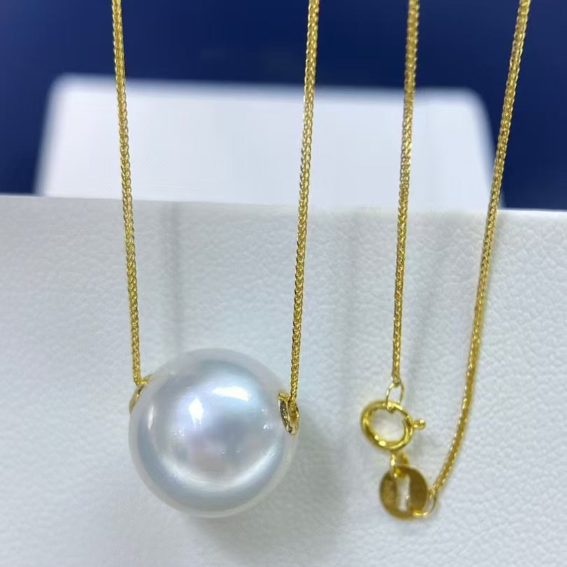 High quality aurora white color Australia southsea pearl pendant