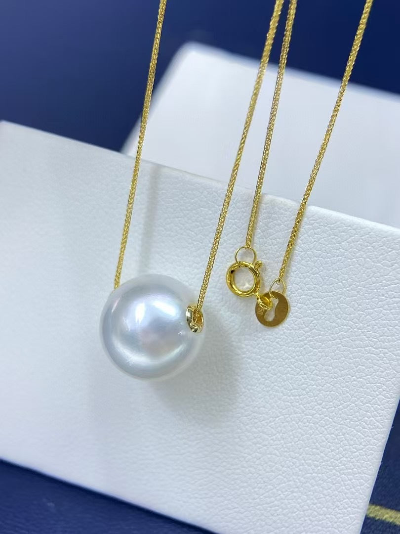 High quality aurora white color Australia southsea pearl pendant
