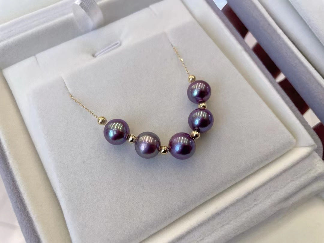 Top quality “Monster purple”color Edison pearls necklace